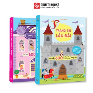 Sách - Trang trí lâu đài (Với gần 600 miếng dán và khuôn hình sáng tạo) 2 tập - Đinh Tị Books
