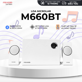  Loa Vi Tính Bluetooth MICROLAB M660BT 2.1 Công Suất 52W Màu Trắng Kết Nối AUX Bluetooth 