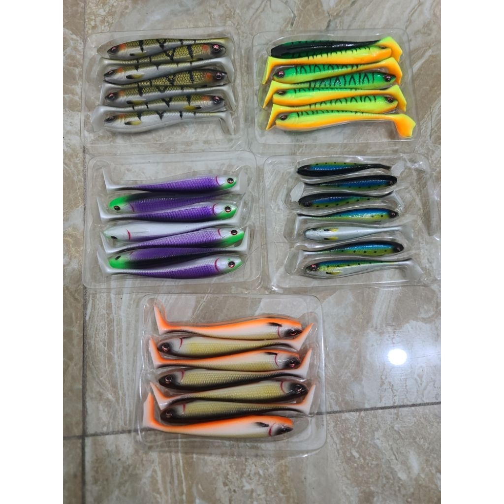 mồi mềm Nff túi đỏ 4 màu . 2 size 7cm và 9cm