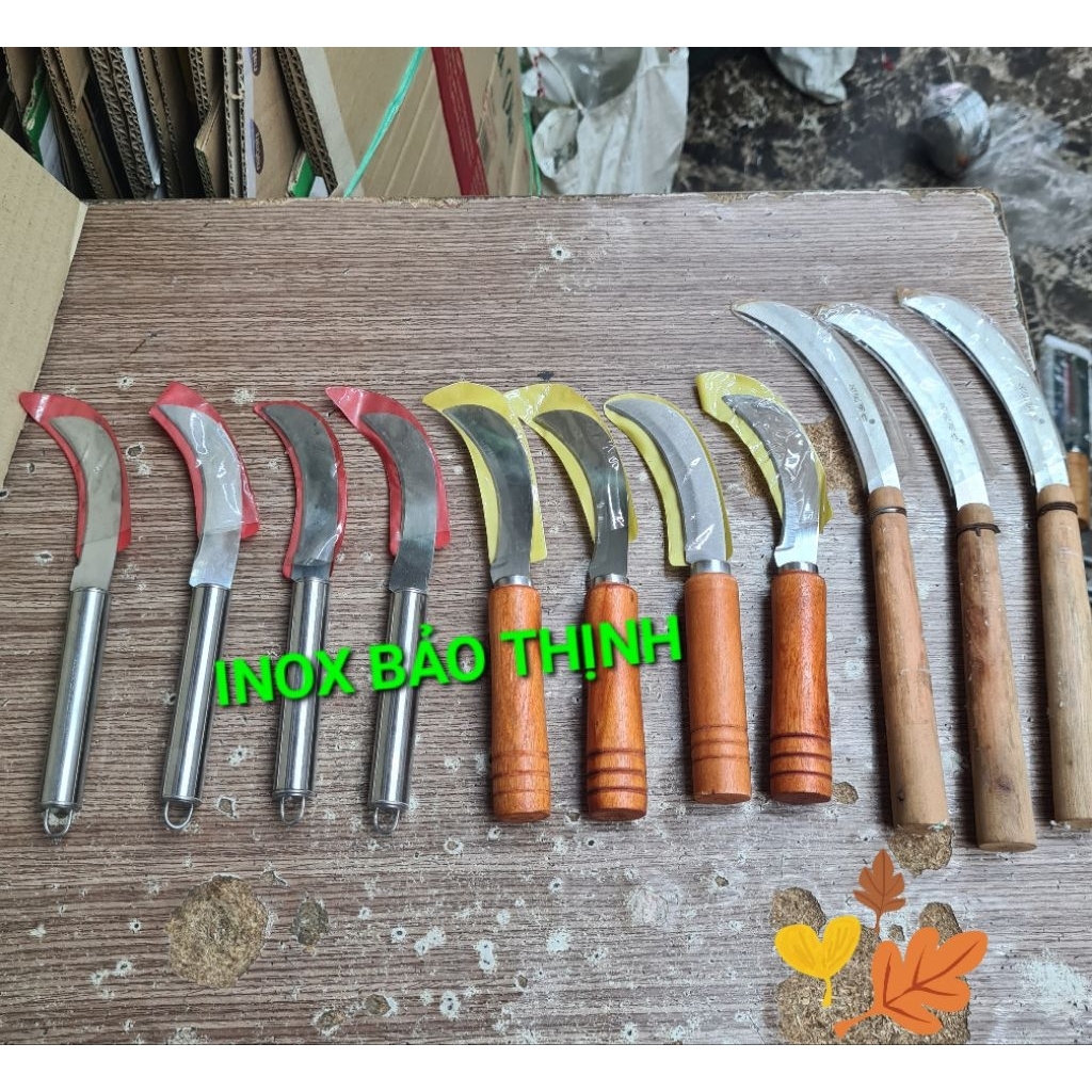 Dao cắt chuối cán inox và cán gỗ (Hàng dày)