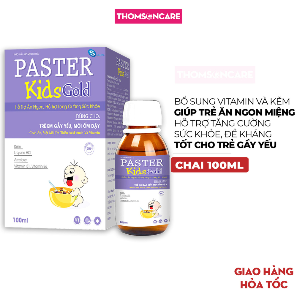 Siro ăn ngon Paster Kids Gold Sanofia France - Bổ sung vitamin, giúp trẻ ăn ngon miệng, tăng đề khán