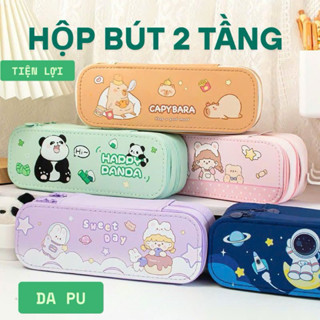 Túi hộp đựng bút cute nhiều màu nam nữ phong cách Hàn Quốc
