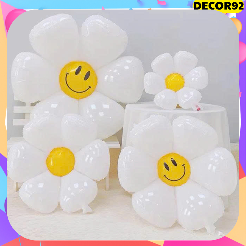 Bóng hoa cúc mặt cười và không mặt cười màu trắng,  đủ size, đủ màu