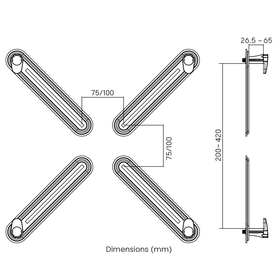 Kẹp màn hình vi tính XMA-01 nhập khẩu 13-27'' ( Sử Dụng Cho Màn Hình Phẳng )