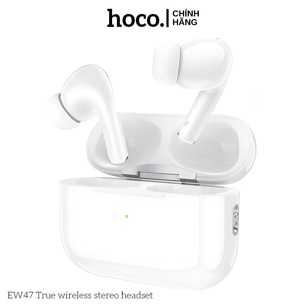 Tai Nghe Bluetooth Hoco EW47 TWS 5.3 Tích Hợp Mic Đàm Thoại, Nghe Nhạc Bass Căng 7H, Kèm Đệm Tai Êm Ái