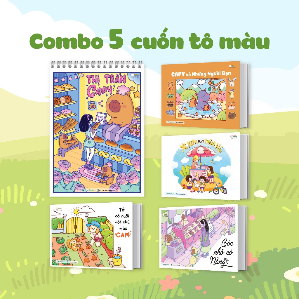 Sách Combo 5 Cuốn Sách Tô Màu Chữa Lành