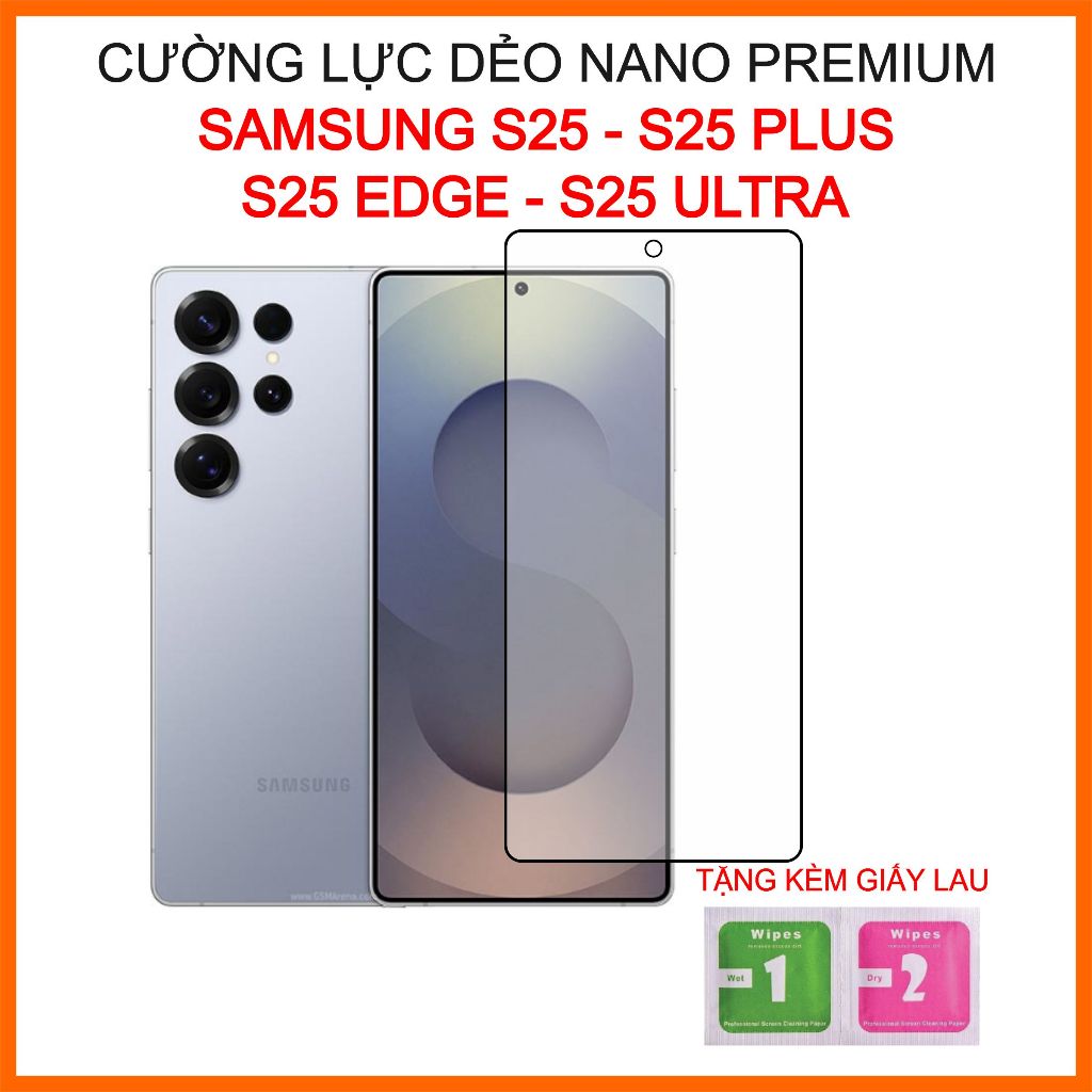 Cường lực dẻo Samsung S25, S25 Plus, S25 Edge, S25 Ultra độ cứng 9H+