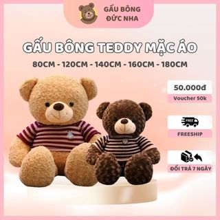  Gấu Bông Teddy Siêu To Khổng Lồ Siêu Rẻ  – Gấu Bông Vải Lông Cao Cấp Mềm Mịn Bông Gòn Loại Loại 1 