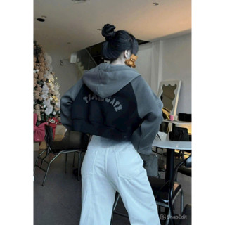 Áo Khoác Hoodie Form croptop Có Nón Trùm Đầu Khóa Kéo Phao Mẫu Mới - BAZI CLOTHER
