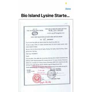 Lysine Bioisland cho bé phát triển chiều cao