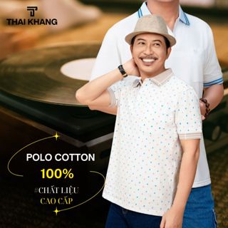Áo thun trung niên Thái Khang loại áo họa tiết cho bố vải cotton hồ lạnh siêu mát ATK25