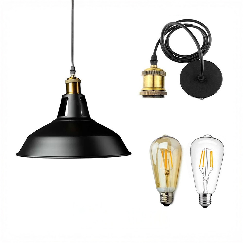 Đèn Thả Chao Hở Cổ  D27cm Đui Đồng Decor Quán Cafe Cực Chất | Đèn Toàn Lợi