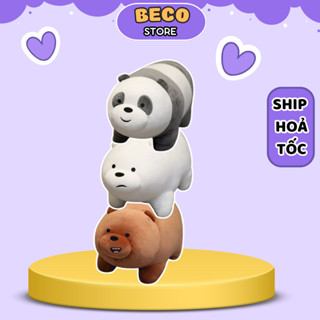 Gấu bông We Bare Bear nhồi bông êm mịn dễ thương cao cấp