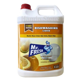 Nước rửa chén siêu đậm đặc Mr.Fresh 5L-công nghệ Hàn Quốc (hương Đào / Cam)