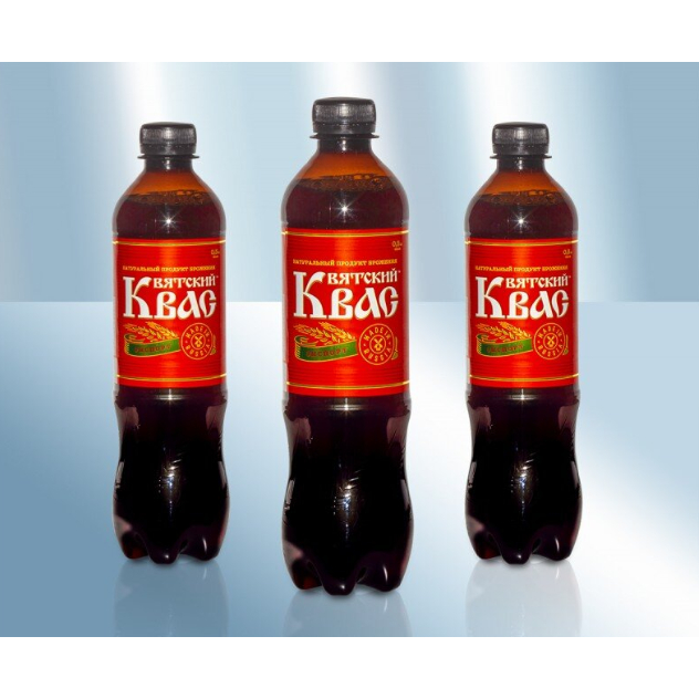 Nước Kvass 500.ml "Vyatskiy", trên mạch nha lúa mạch đen, lên men tự nhiên, nhập khẩu Nga