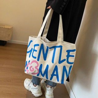 Túi tote vải canvas in hoạ tiết sắc sảo (1 lớp có khoá kéo và ngăn phụ bên trong)hình thật sau cùng