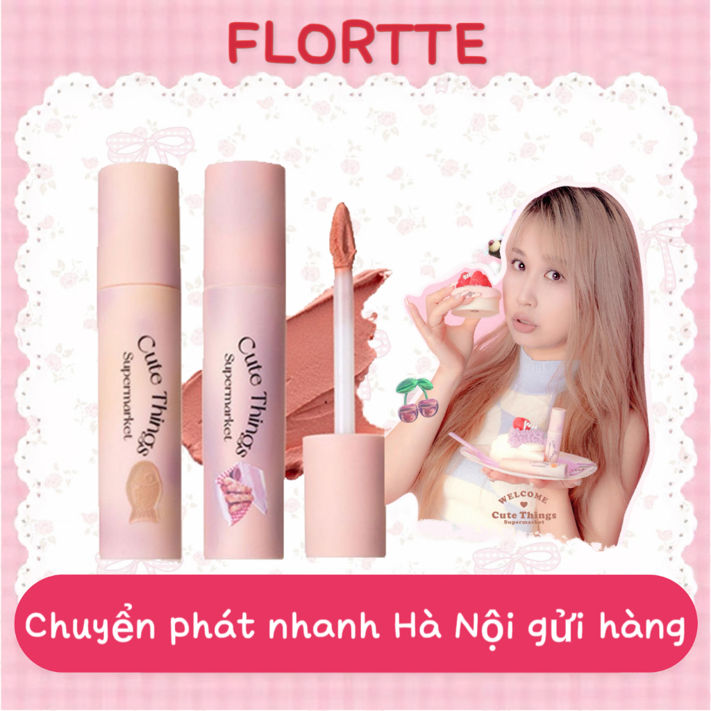   FLORTTE  Son che khuyết điểm lót môi Flortte Cute Things Supermarket 