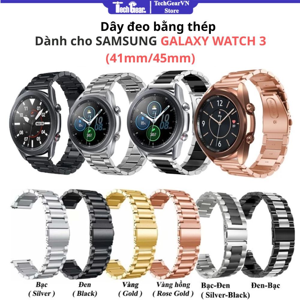 Dây đeo thép đồng hồ thông mình Samsung Galaxy Watch 3