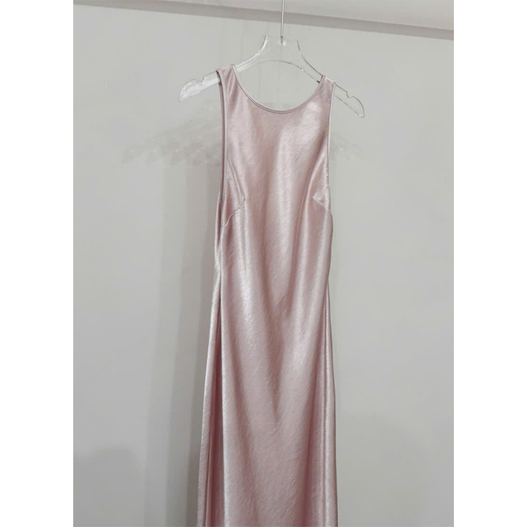 Đầm Lụa Ba lỗ 1 lớp không mút không dây kéo form dài dự tiệc,Váy lụa queen óng ánh sang chảnh,tôn dáng | BigBuy360 - bigbuy360.vn