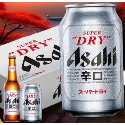 Bia Nhật Asahi Super Dry 330ml x 24 Chai/lon