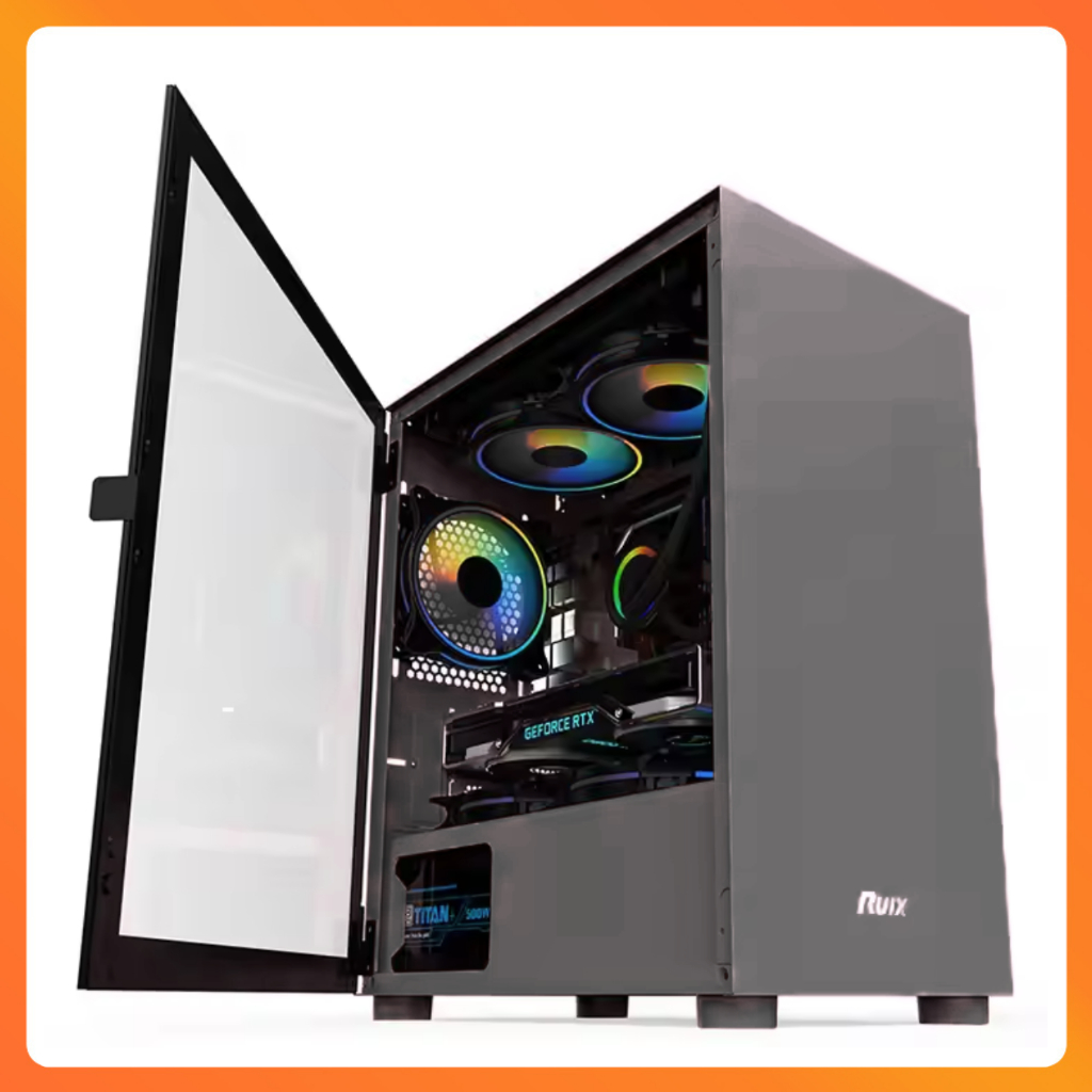 Case Máy Tính Gaming RUIX D2 Full Tower Chính Hãng – Hông Kính Cường Lực – Hỗ Trợ Main ATX/Micro ATX