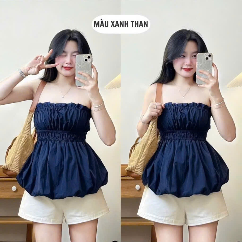 (HỎA TỐC HCM) Áo Ống Bí Nhúng Thun K6284 _XUONGMAYLOLEM | BigBuy360 - bigbuy360.vn