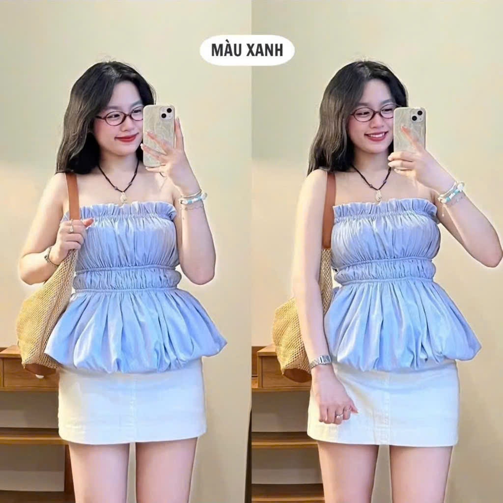 (HỎA TỐC HCM) Áo Ống Bí Nhúng Thun K6284 _XUONGMAYLOLEM | BigBuy360 - bigbuy360.vn