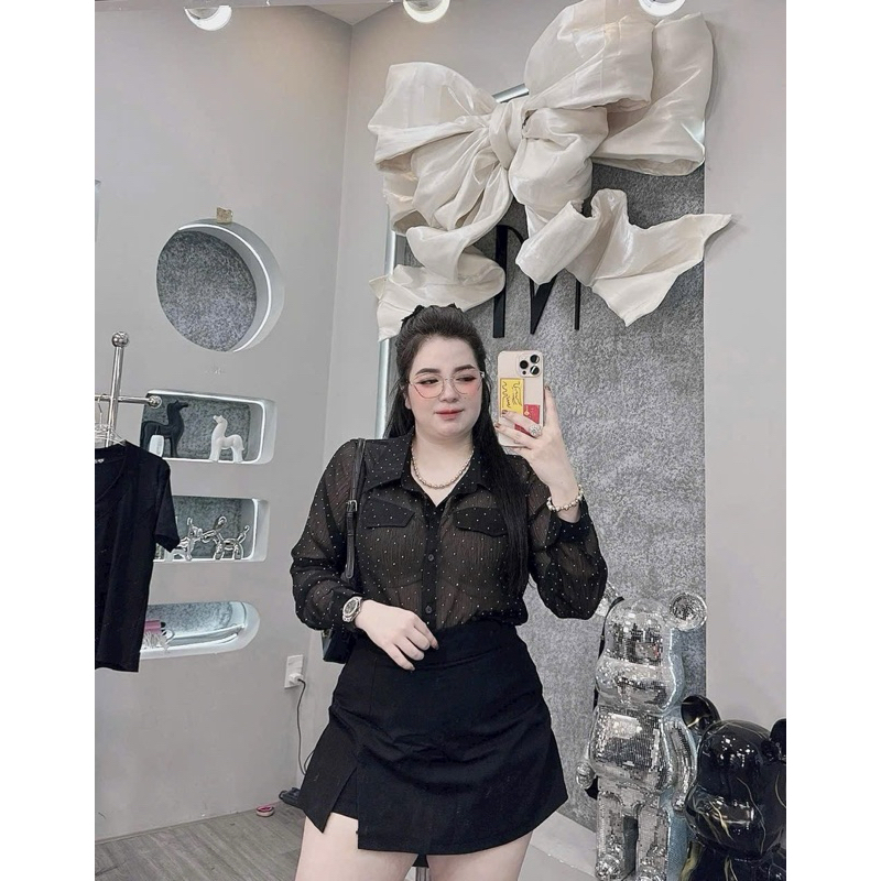 áo sơ mi đính đá hàng bigsize 60-90kg