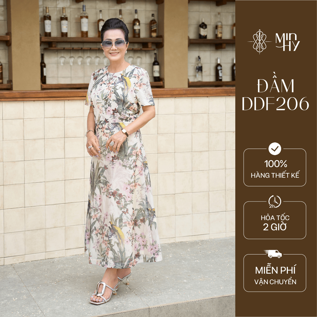 Đầm Trung Niên Thiết Kế Sang Trọng MinHy Dáng Rộng Có Bigsize By NTK Hạnh Bùi - [DDF206]