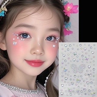 🌈Patrackiy✨ Miếng dán trang điểm hạt tự dính kim cương cho bé người lớn make up biểu diễn đi múa hạt dán mặt