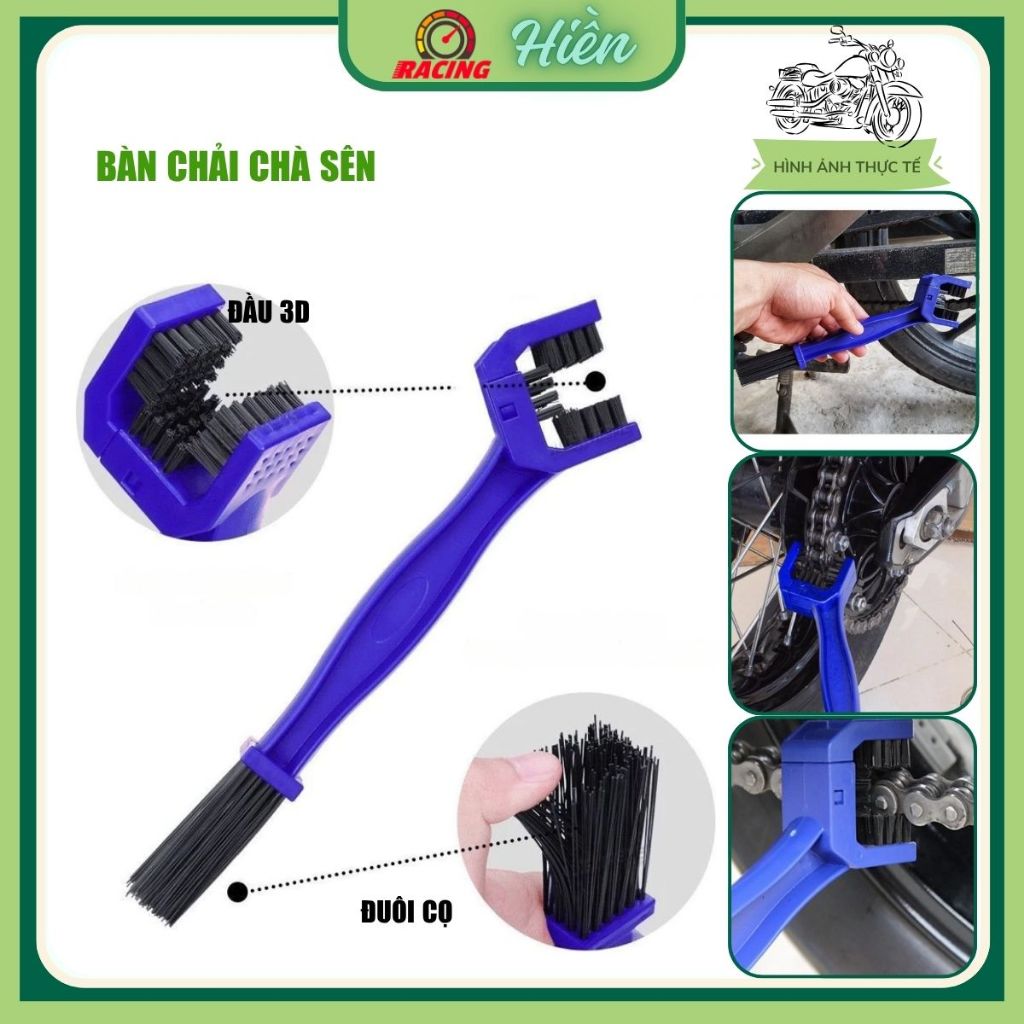 Bàn Chải Vệ Sinh Sên 3 Chiều Cho Xe Máy