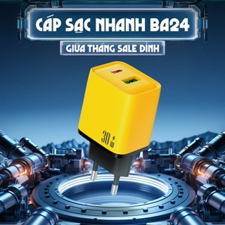 Củ sạc nhanh 30W BA24, củ sạc nhanh 2 in 1 by BONNE TECH, củ sạc chính hãng bảo hành 12 tháng