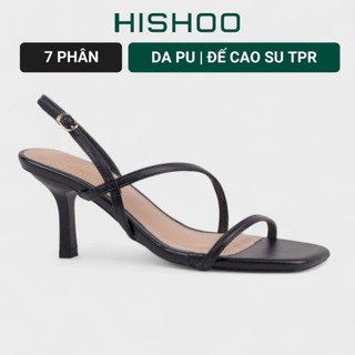  Giày Cao Gót Sandal Đi Học Mặc Áo Dài Váy Quai Mảnh Cao 7cm Gót Nhọn Hishoo MũI Vuông Dây Mảnh VNXK Ulzzang S165 