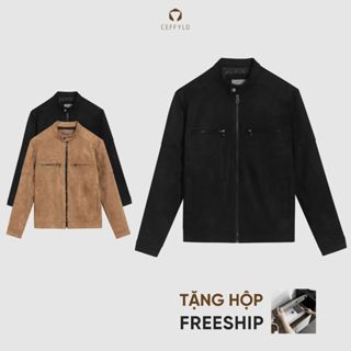 Áo khoác nam CEFFYLO suede biker jacket chất da lộn giữ nhiệt tốt dáng relugar trẻ trung