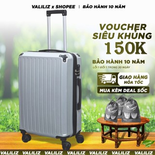 Vali kéo du lịch Cao Cấp Bọc Góc Inox Size 20 Size 24 Có khay được nước  BH 05 năm - D015