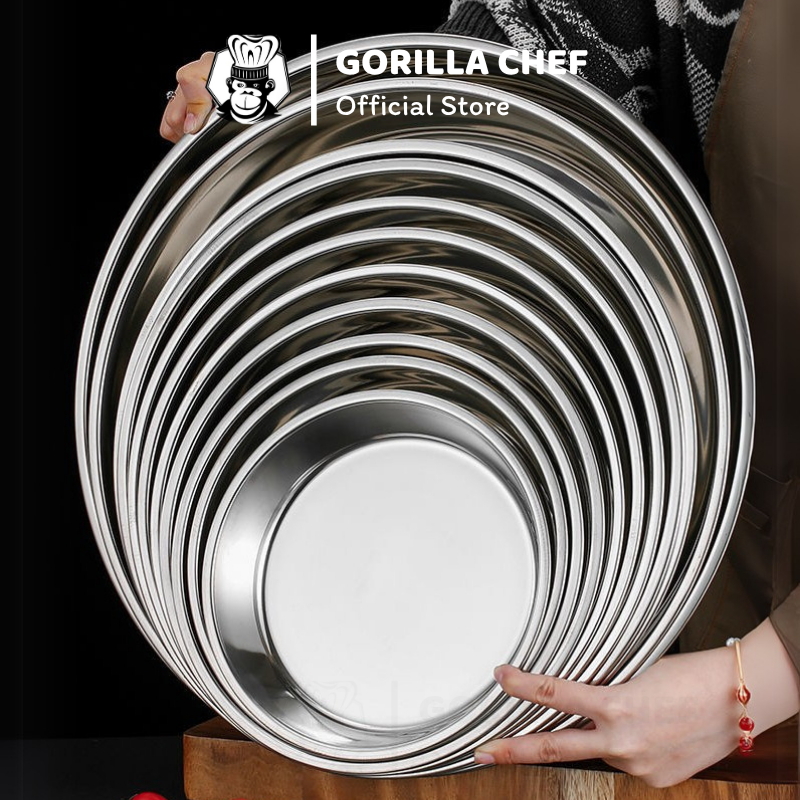 Khuôn làm bánh bằng inox 24-40cm GORILLA CHEF dùng được trong lò nướng