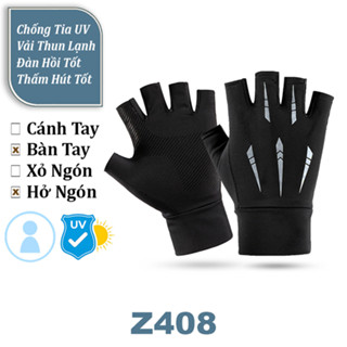 [Ship] Bao Tay Chống Nắng Nam Hở Ngón Vải Thun Lạnh Co Giãn ( Găng Tay Cụt Ngón Chống Trượt Xe Máy baotay )