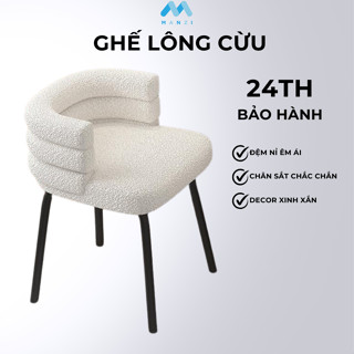  Ghế Sofa Lông Cừu Ghế Vương Miện Bàn Trang Điểm Chất Liệu Nhung Cừu Mềm Mịn Êm Ái Decor Phòng Ngủ Phòng Khách Sang Trọng 