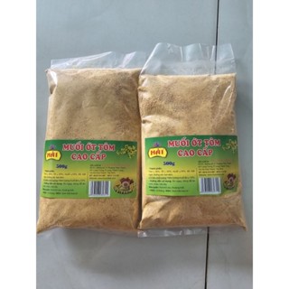 Muối Tôm Nhuyễn thổi, Muối sặc ngon bịch 500g- thương hiệu Muối Ớt Hải- đặc sản Tây Ninh