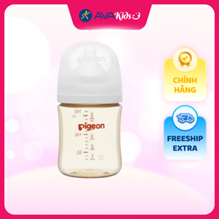 Bình sữa nhựa PPSU Pigeon Softouch Baby-Friendly World cổ rộng 160 ml (0 - 3 tháng)