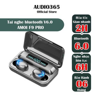 Tai Nghe Bluetooth AMOI F9 TWS 5.0 Cảm Ứng Chống Nước IPX5, Chống Ồn Tích Hợp Sạc Dự Phòng