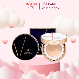 Phấn Nước LIME  Kiềm Dầu,Che Phủ Tốt Lime Real Cover Pink + V Collagen Ample Cushion SPF50+ PA+++