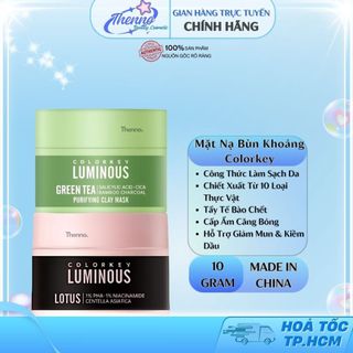   Size Mini  Mặt Nạ Đất Sét Bùn Khoáng Lọc Trà Xanh Colorkey Luminous Clay Mask 10gr 