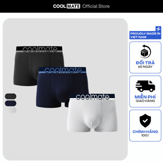 Combo 3 quần lót nam dáng Trunk Bamboo phối cạp logo kháng khuẩn Coolmate