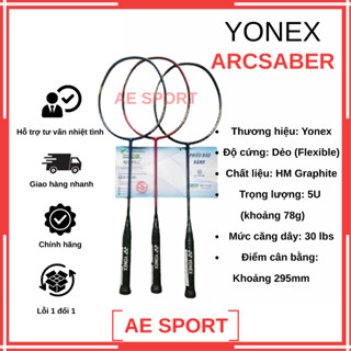 Vợt Cầu Lông Yonex Arcsaber 0, 1 Chính Hãng | Bảo Hành Xịn  - Siêu Bền, Đánh Cực Êm