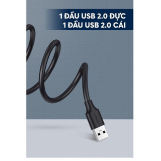 Cáp USB 2.0 nối dài từ 0.5m - 3m 480 Mb/s chính hãng Ugreen cao cấp Phân Phối Chính Hãng BH 18 Tháng