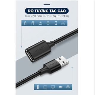 Cáp USB 2.0 nối dài từ 0.5m - 3m 480 Mb/s chính hãng Ugreen cao cấp Phân Phối Chính Hãng BH 18 Tháng