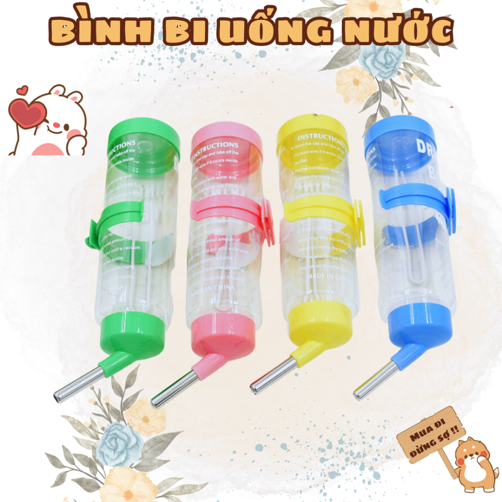 Bình uống nước chuyên dụng cho Hamster Bọ Ú (Chuột Lang) Thỏ Cảnh Nhím Sóc