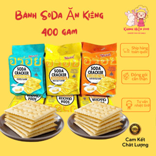 Bánh Quy Soda Cracker Không Đường Phù Hợp Ăn Kiêng Gói 400g