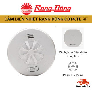 Cảm biến nhiệt Rạng Đông CB14.TE.RF tích hợp đèn led và chuông báo, Phát hiện nhanh chóng các sự cố cháy nổ, rò rỉ gas